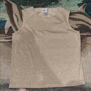 vintage Bob Mackie metallic knit shell tank top
